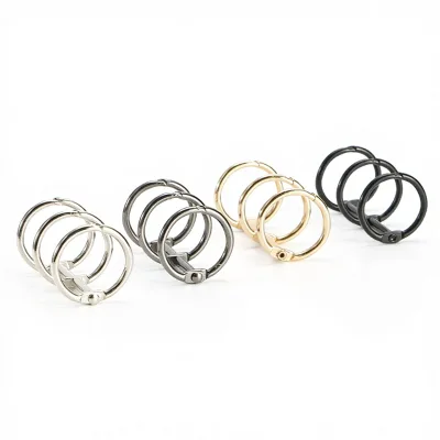 Metal 3-Ring Binder Rings 20mm 30mm Loose Leaf Calendar Rings for DIY Notebooks & Planners (Silver/Gold Customizable)