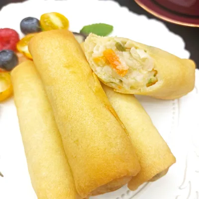 Jumbo 2.11oz Frozen Vegetable Spring Rolls Vegan Non-GMO Asian Appetizer Bulk Wholesale