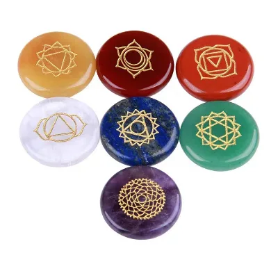 2023 New Arrivals Cuarzo 7 Chakras Stones Kit Healing Crystal Set for Gift Symbols Cristals and Healing Stones Kit 7 Chakras