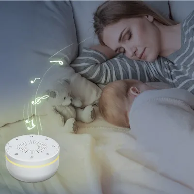 2024 Newest Rechargeable Battery 30 Nature Sounds Lullabies Portable White Noise Sleep Sound Machine with Night Light