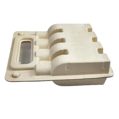 Recyclable Eco-friendly Biodegradable Virgin Bagasse Pulp Tray for Wine Packaging with Customized Size