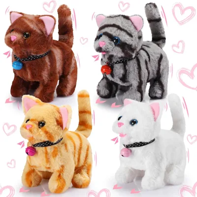 Interactive Electronic Plush Animals Toy Stuffed Animal with Walking Barking and Wagging Tail Features Christmas Present
