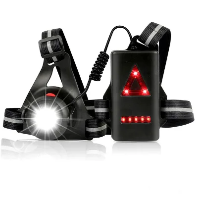 High Power Night Jogging Waterproof Wearable USB Rechargeable 3 Mode LED Running Clip Light Running Lights