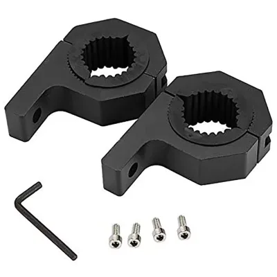 2pcs Universal 15-30mm Clamp Bracket Bull Bar Mount Fog Driving Light Spotlight 12V Auto Crash Bar Guard Car Motorcycle