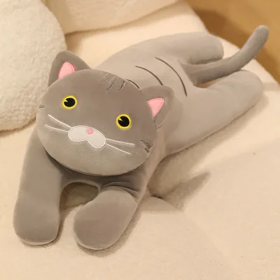 Lovely cat Pillow,Grey Cat, White Cat, Very Soft,use Safe Material,with Low MOQ