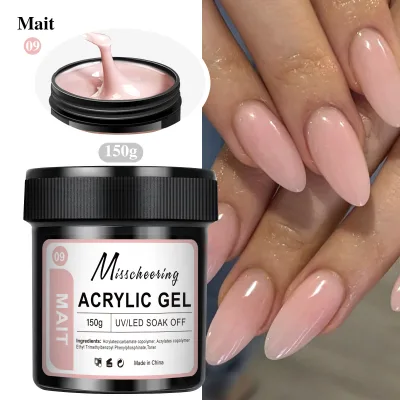 Nail Art Large Capacity 150g Acrylic Gel Nail Extension Glue Nude Color Shaping Extension Gel White Pink Clear Color