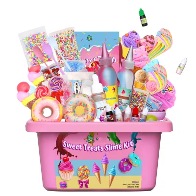 DIY Cake Chocolate Donuts & Ice Dessert Theme Slime Kit for Kids Party Favors to Make Butter Cloud and Foam Slime