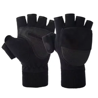 Winter Warm Half Finger Gloves Texting Smartphone Cycling Driving Snow Mittens Flip Flop Thermal Casual Outdoor Fishing Party