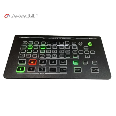 DeviceWell Portable All-in-One HD Video Switcher 5 Inputs (4 HDMI + 1 DP) with Audio Mixer & Special Effects for Live Streaming