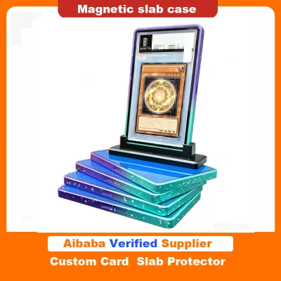 Custom Snowflake Printing Magnetic 35Pt Graded Slab Metal Case Cards Guard Slab case Holder Protector Bumper for PSA BGS