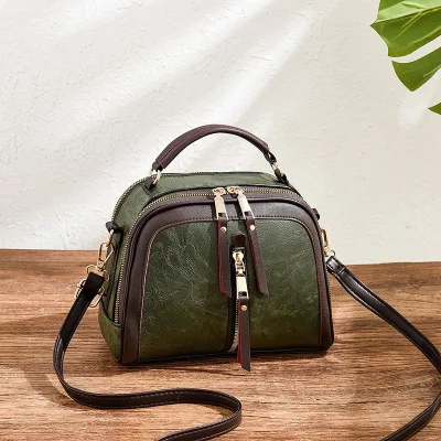 IStapromo Gifts PU Leather Foldable Waterproof Portable Casual Tote Shoulder Bag Fashion Handbag for Lady Daily Use
