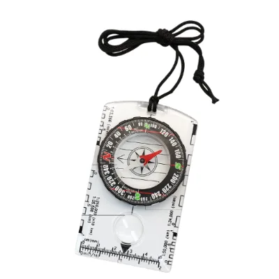 Agate Rivet Compass With Scale Ruler Map Measuring Protractor Outdoor Navigation Surveying Compass for Hiking