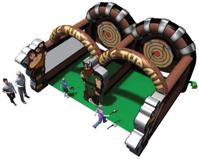 Giant Outdoor Inflatable Axe Throwing Double Inflatable Throw Dart Game for Party Rental