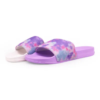 OEM Tie-Dye Colorful Fabric Sandals Hand-Dyed Pattern Upper EVA Sole Custom Design Wholesale Factory Direct Competitive Price