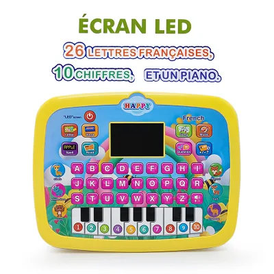 Cool LED Screen Learning Machine for Kids French Study Toys Mimetic Children Tablet with Keyboard