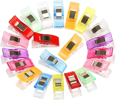 Multipurpose Small Plastic Clips Colorful Cloth Clips for Sewing Patchwork Crafts