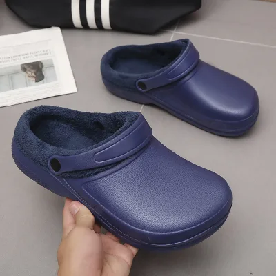 Customized Cheap Price Unisex Closed Toe Steel Toe Garden Clogs & Mules Women Injected Shoes with Cotton Lining
