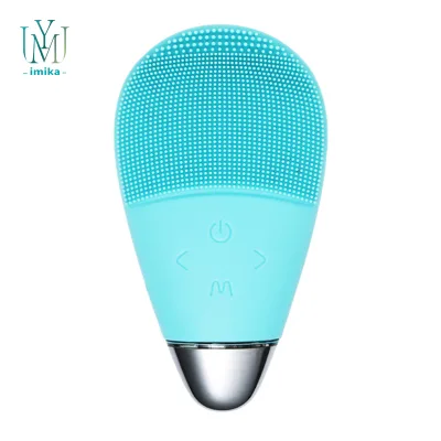 Deep Cleaning and Exfoliating Rechargeable Face Scrub Brush, Gentle Vibrating and Massage Silicone Facial Brush