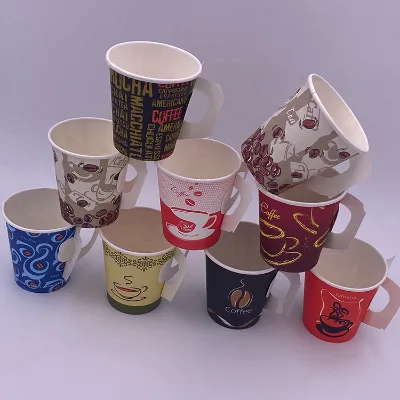 Synthetic Paper Disposable Coffee Hollow Double Wall Thickening Takeaway Hot Drink Cups with Custom Logo Recyclable
