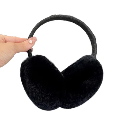 Women's Winter Plush Oversized Ear Muffs New Popular Cute Rabbit Fur Earmuffs for Girls Warm and Stylish