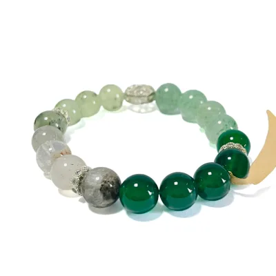 green aventurine round big beads natural stone healing crystal bracelet