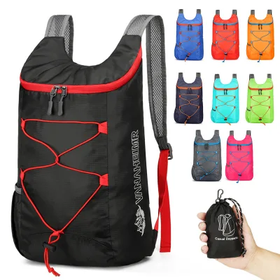Outdoor Packable Backpack Large-capacity Foldable Camping High-density Lightweight Nylon Anti-splash Travel Hiking Daypack