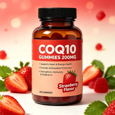 Health Supplement Sugar-Free CoQ10 Gummies COQ10 Gummies Support Heart Antioxidant for Adults 60 Gummies