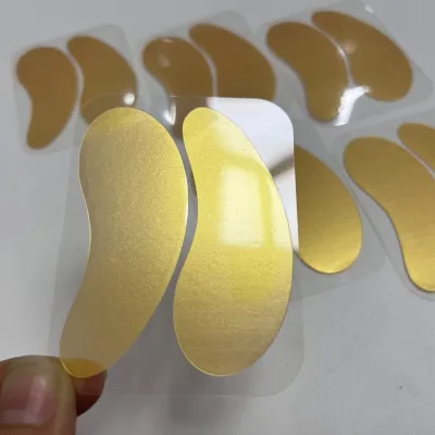 Customized OEM logo Reusable Gold Silicone Under Eye Pads Eye Mask Patch for Eyelash Extension Anti-wrinkle Medical Grade