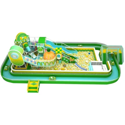 Colorful Family Indoor Playground with Rope Courses Entertainment Center with Bouncy Castles