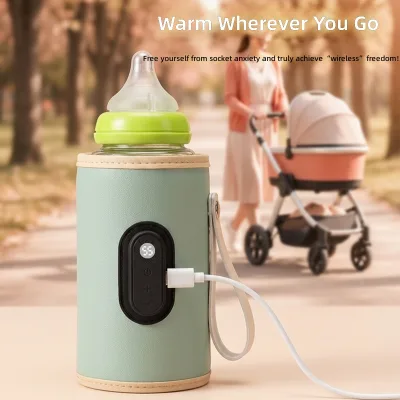 New Model Milk Warmer Baby Bottle Warmer USB-Powered 21-Level Temperature Control Washable Constant-Temperature Cover for