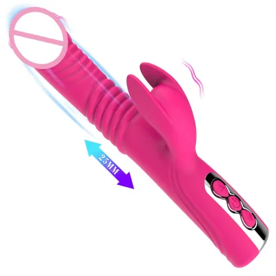 With Thrusting and Vibration Functions Adult Sex Vibrator Multi Frequency Vibrating Clitoral Stimulator Breast Sex Toy