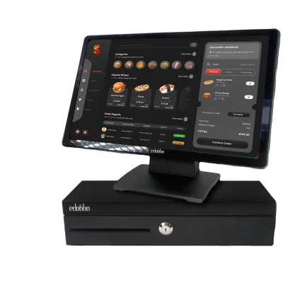 EDOBBO EDP215 21.5-Inch All-in-One Touch Screen POS Machine 10-Point Capacitive Touch Windows 10 3-Year Warranty for