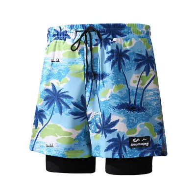 Hot-selling Printed Beach Anti Awkwardness Quick-Dry Large Size Men's and Women's Beach Pants
