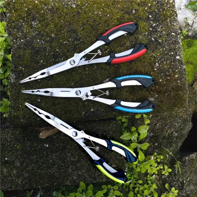 Multi-functional Stainless Steel Fishing Pliers with Clamp Head Fishing Pliers with Sheath and Lanyard Fishing Pliers Scissors