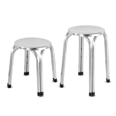 Metal Silver Stainless Steel Modern bar Dining Room Stools