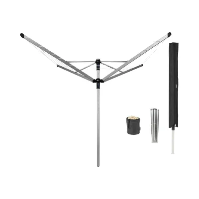 Advance 50m UV-Resistant Non-Slip Retractable Clothing Organizer Adjustable Height 50mm Metallic Ground Spike Travel Iron