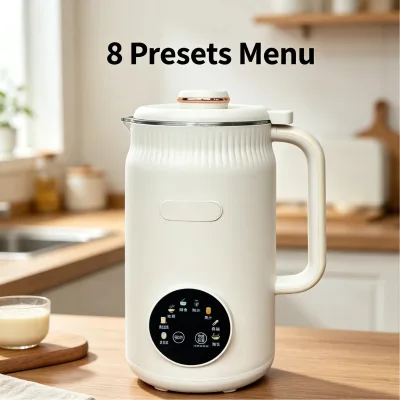 1.2L 1.6L Multifunctional Food Processor for Soybean Nut Almond Oat Milk Smooth Chunky Hot Soup Soy Nut Milk Soup Maker