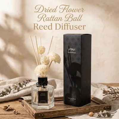 Exquisite Gift Packed Glass Reed Diffuser Home Art Fragrance Air Purification Ready to Ship for Indoor Space for Shop Display