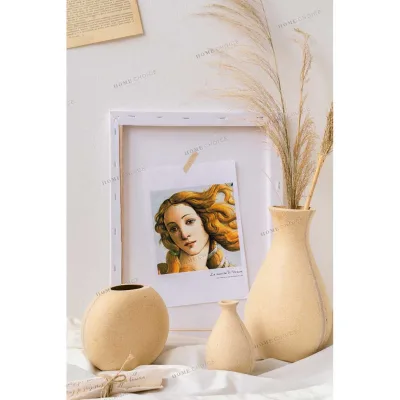 High Quality Minimalist Japanese Style Classic Bamboo Vases Wooden Polygonal Shape Flower Vase