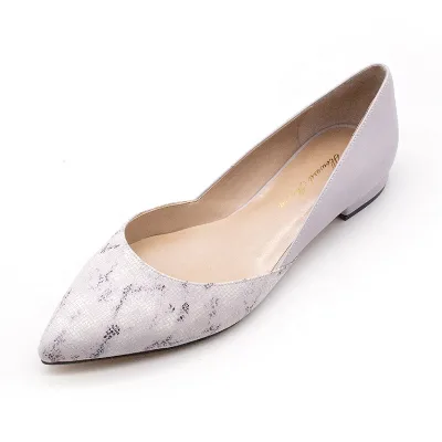 2024 Custom Manufacturer New Design Women Flat Shoes Genuine Leather Ladies Flat Dress Sexy Shoes Flat Heel Ladies Shoes