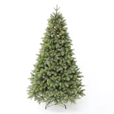 Hot Selling Green and Fresh PE Waterproof and Fireproof Artificial Christmas Decoration Tree With LED Lights