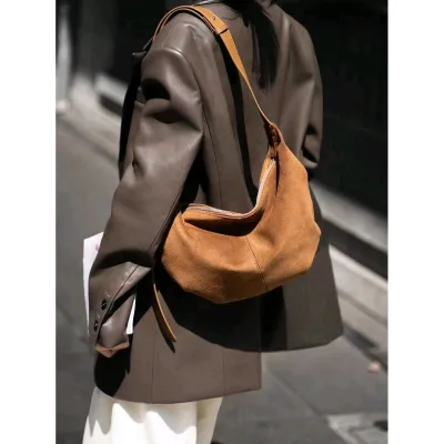 Korean Vintage Fashion Women's Shoulder Bag Single Shoulder Oblique Straddle Advanced Sense New Zipper Closure All Seasons