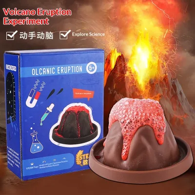 Elementary School Science Project Volcano Eruption Gift Box Set Experiment Equipment Model Educational Toy Plastic Model 053322