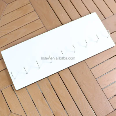 Wholesale 9 Hooks 12mm Printable Key Hanger Wood MDF Blank Sublimation Coat Hanger