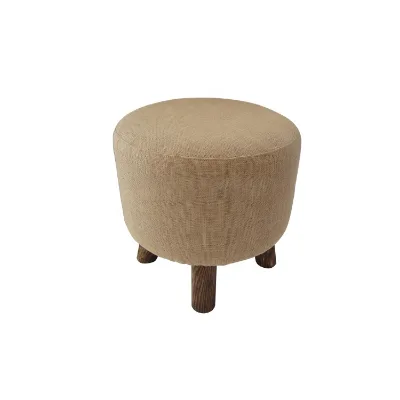 Footstool with 3 Wooden Legs