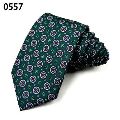 Green Navy Red Geometric Handmade Custom Men's Business Print Polyester Ties Origin Formal Gift Necktie From China
