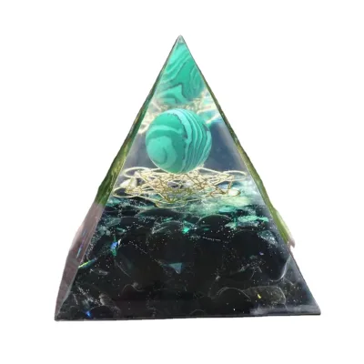 Honor of Crystal 6cm Chakra Energy Stone Chipstone Crystal Nubian Pyramid Paperweight for Home Decoration