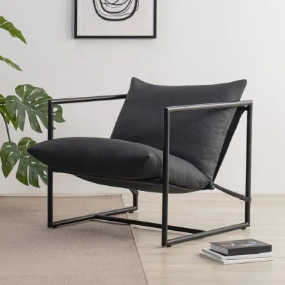 Customized High-End Modern Design Lazy Sofa Foldable with Fabric Upholstery Cotton Filling for Office Bedroom or Living Room