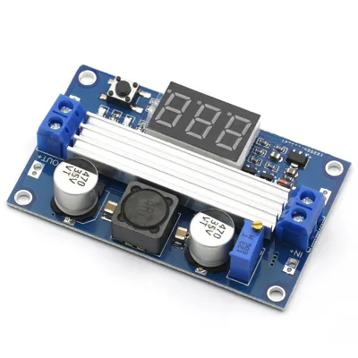 Aizesion DC-DC High-Power Adjustable Boost Module 3.0~35V/3.5~35V 100W with Digital Voltmeter Power Bank Function 67.5x41.5mm