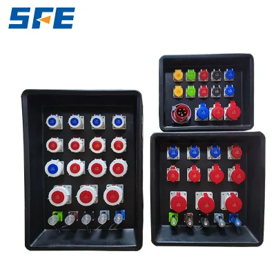 SFE Large Screen 16A Silicon US Stage Lighting Distribution Boxes Electrical Control Waterproof Dustproof CE